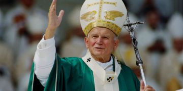 Pope John Paul II in Strasbourg (Photo by THIERRY ORBAN/Sygma via Getty Images)