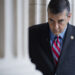 UNITED STATES - MAY 30: Rep. David Rivera, R-Fla., prepares for a television in the Cannon rotunda. (Photo By Tom Williams/CQ Roll Call)