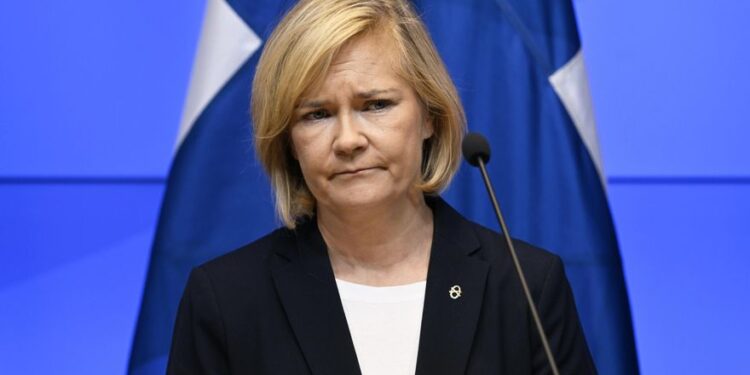 (Foto de ARCHIVO)
30 September 2025, Finland, Helsinki: Finnish Interior Minister Mari Rantanen speaks during a press conference of Nordic Ministers for Migration in Helsinki. Photo: Vesa Moilanen/Lehtikuva/dpa 30/9/2025 ONLY FOR USE IN SPAIN